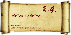 Röck Gréta névjegykártya